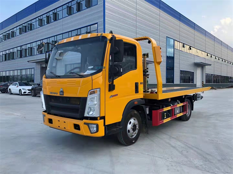 國(guó)六重汽豪沃藍(lán)牌一拖二清障車
