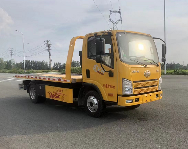 解放藍牌虎V一拖二清障車